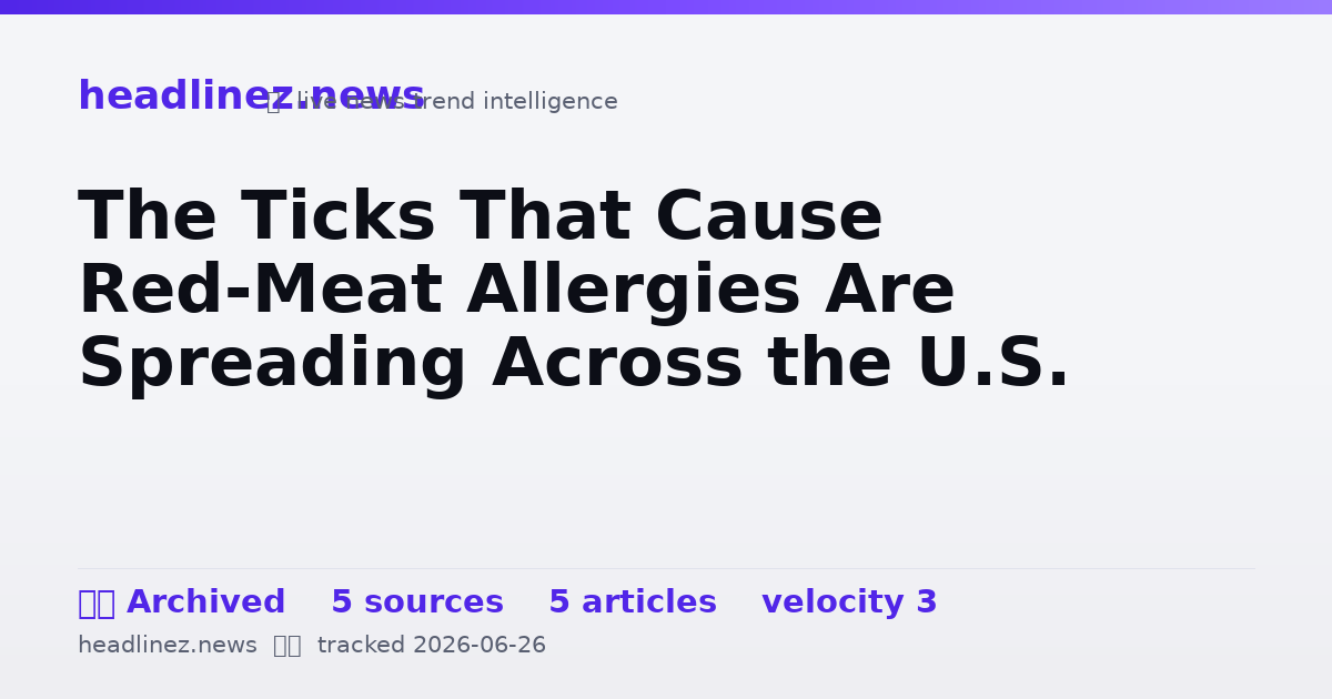 Visual summary for The Ticks That Cause Red-Meat Allergies Are Spreading Across the U.S.
