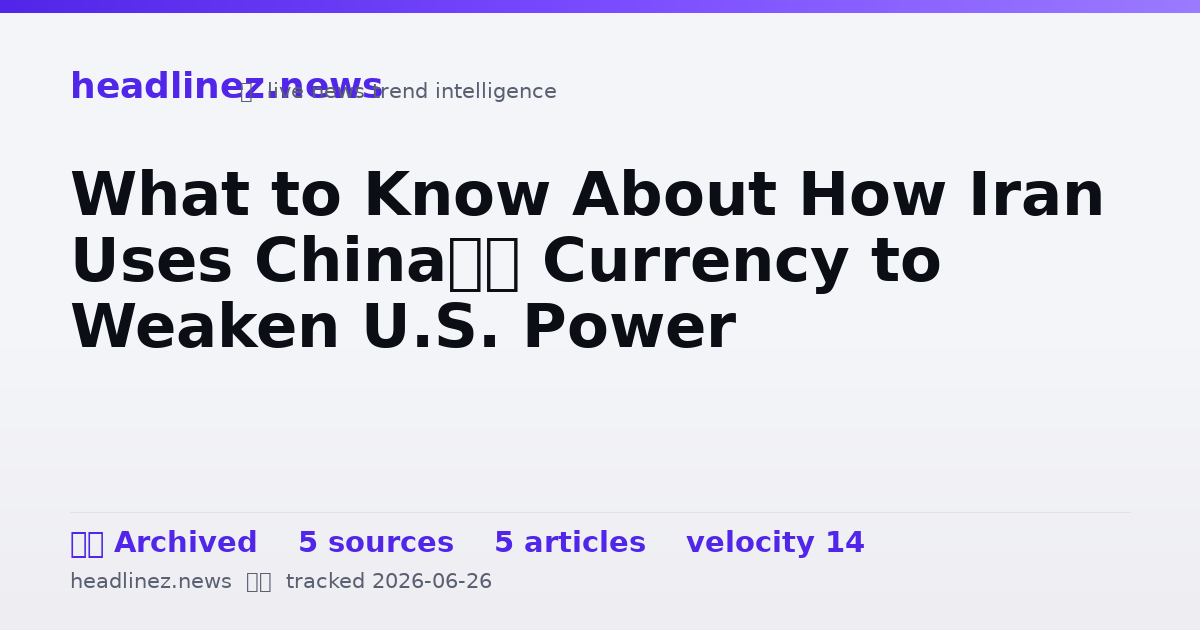 Visual summary for What to Know About How Iran Uses China’s Currency to Weaken U.S. Power