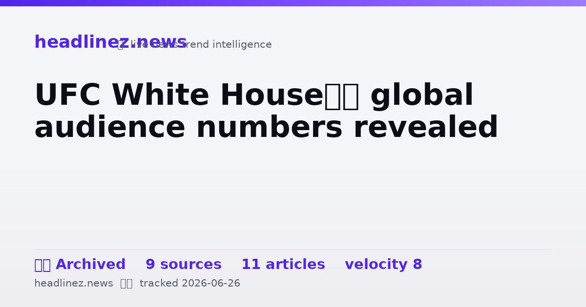 Visual summary for UFC White House’s global audience numbers revealed