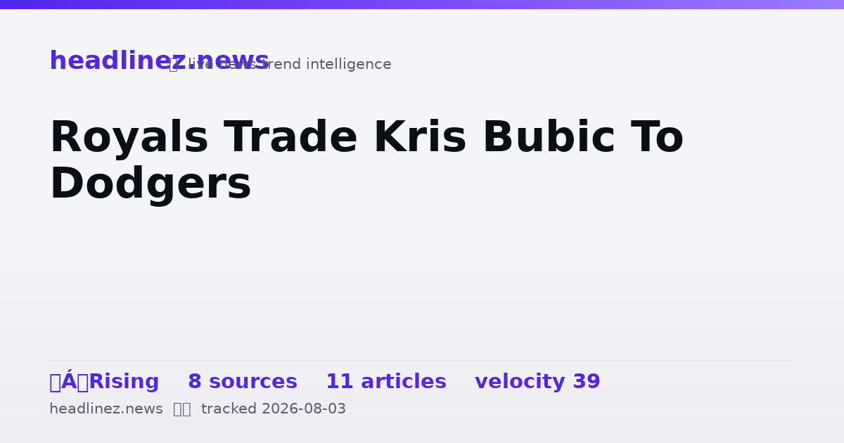 Visual summary for Royals Trade Kris Bubic To Dodgers