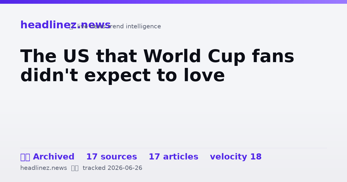 Visual summary for The US that World Cup fans didn't expect to love