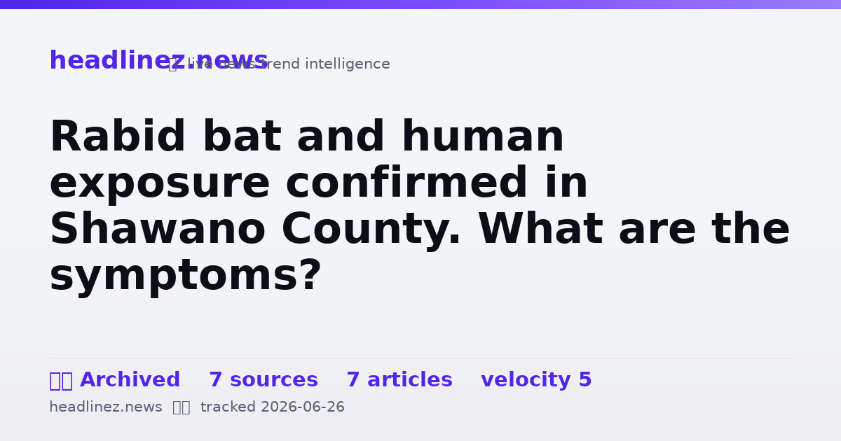 Visual summary for Rabid bat and human exposure confirmed in Shawano County. What are the symptoms?