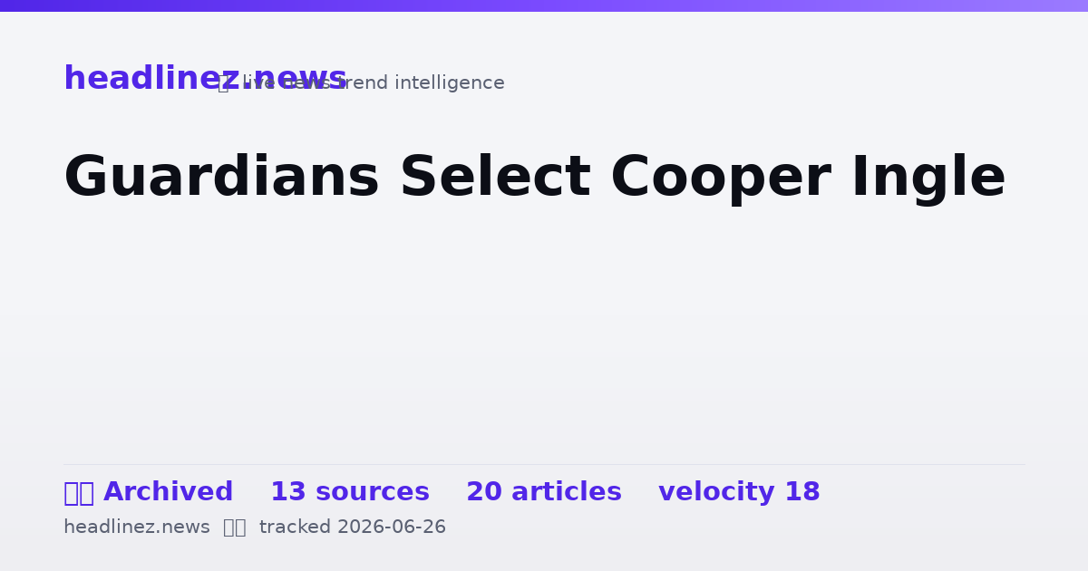 Visual summary for Guardians Select Cooper Ingle