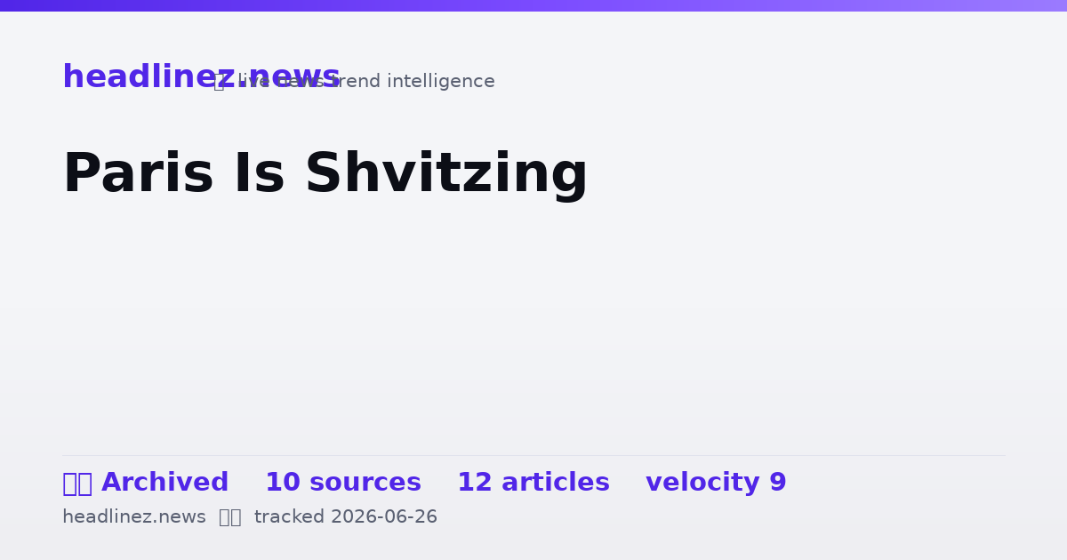 Visual summary for Paris Is Shvitzing