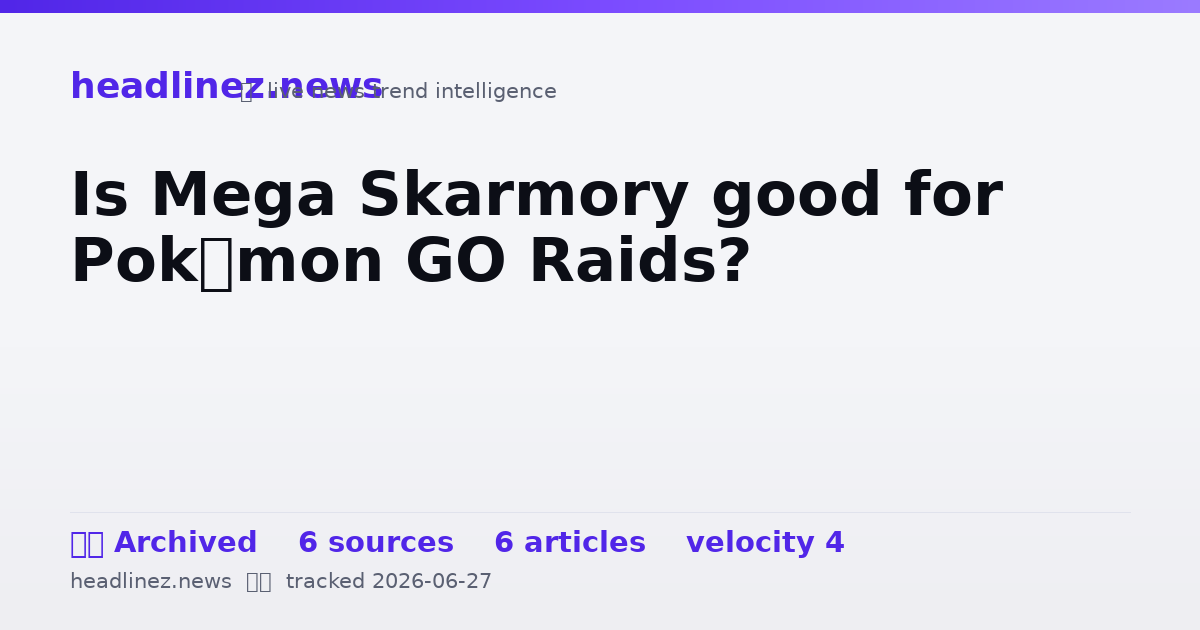 Visual summary for Is Mega Skarmory good for Pokémon GO Raids?