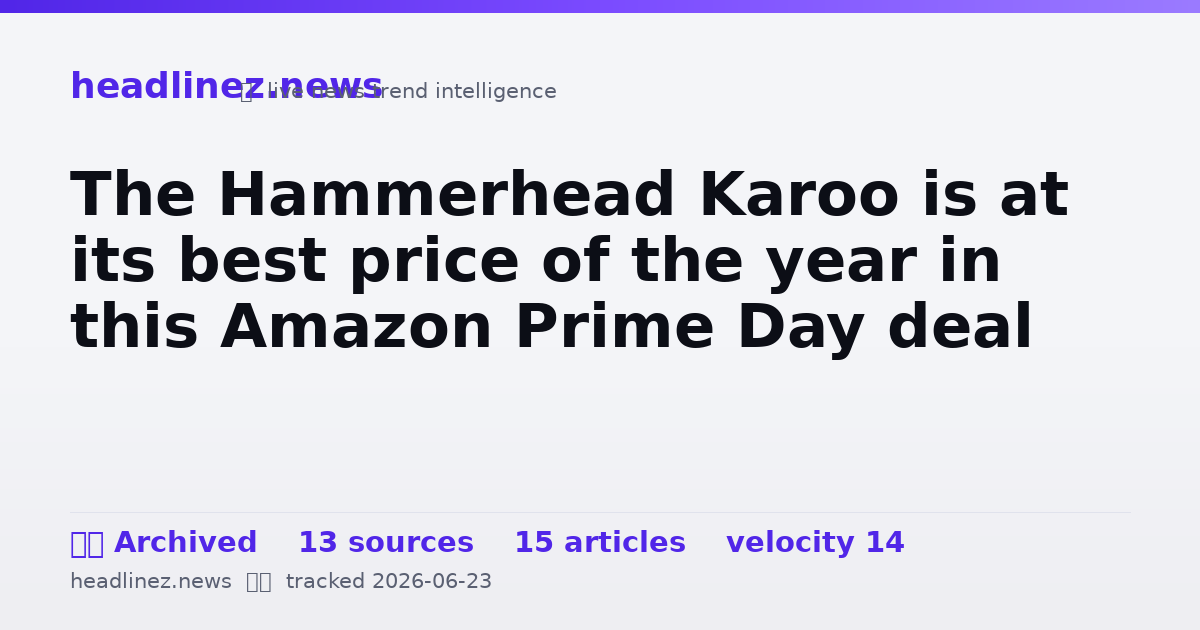 Visual summary for The Hammerhead Karoo is at its best price of the year in this Amazon Prime Day deal