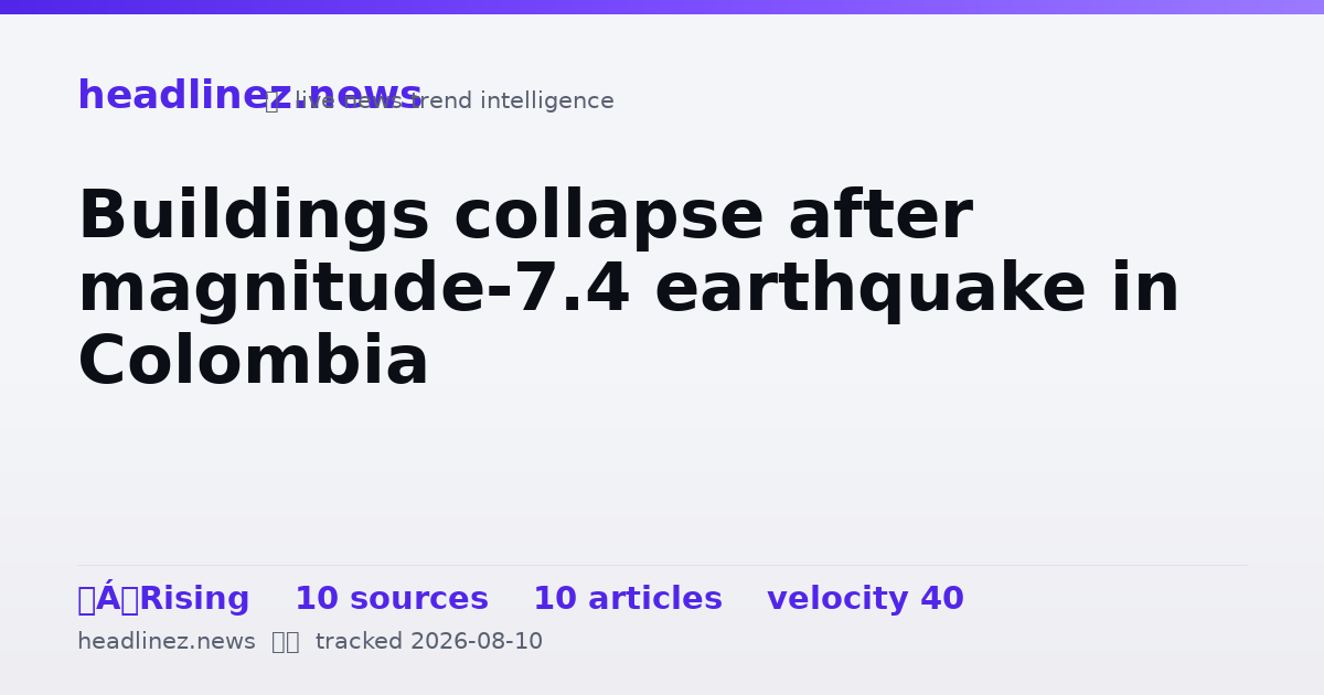 Visual summary for Buildings collapse after magnitude-7.4 earthquake in Colombia