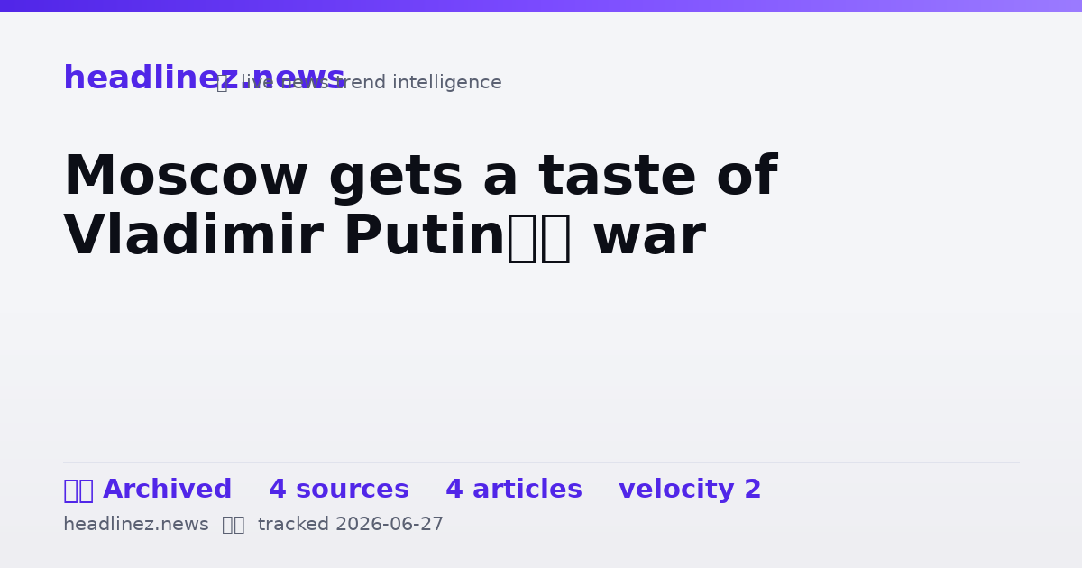 Visual summary for Moscow gets a taste of Vladimir Putin’s war