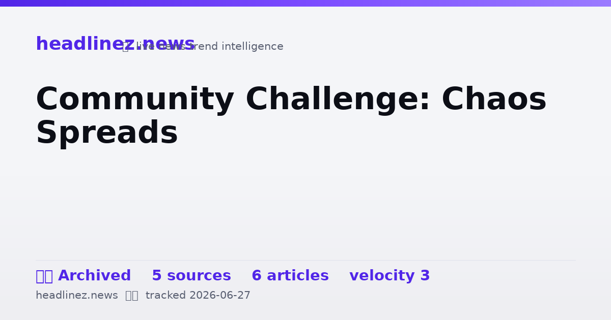 Visual summary for Community Challenge: Chaos Spreads