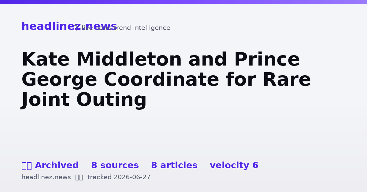 Visual summary for Kate Middleton and Prince George Coordinate for Rare Joint Outing