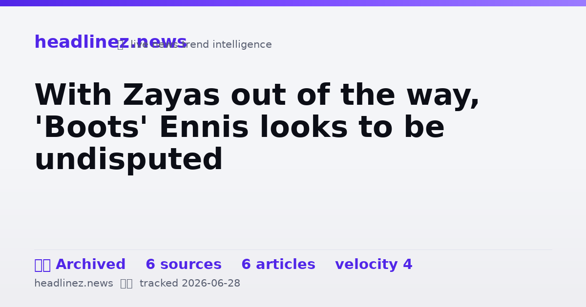 Visual summary for With Zayas out of the way, 'Boots' Ennis looks to be undisputed