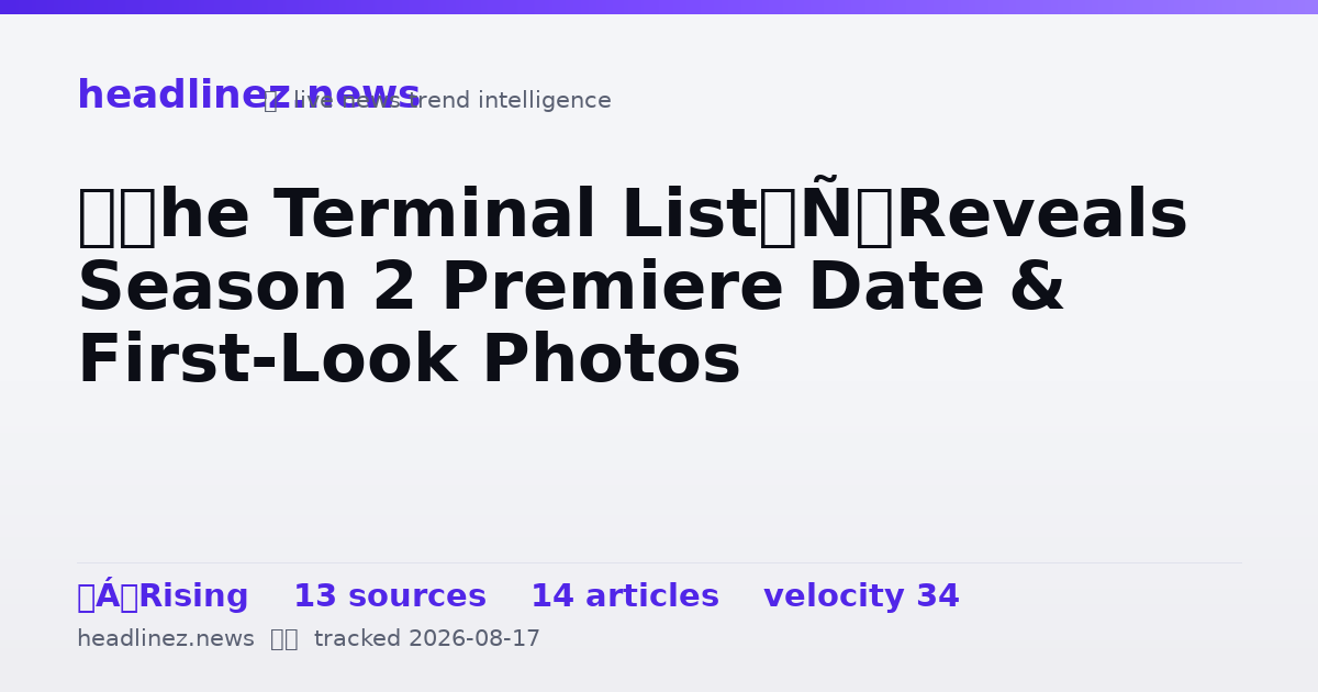 Visual summary for ‘The Terminal List’ Reveals Season 2 Premiere Date & First-Look Photos