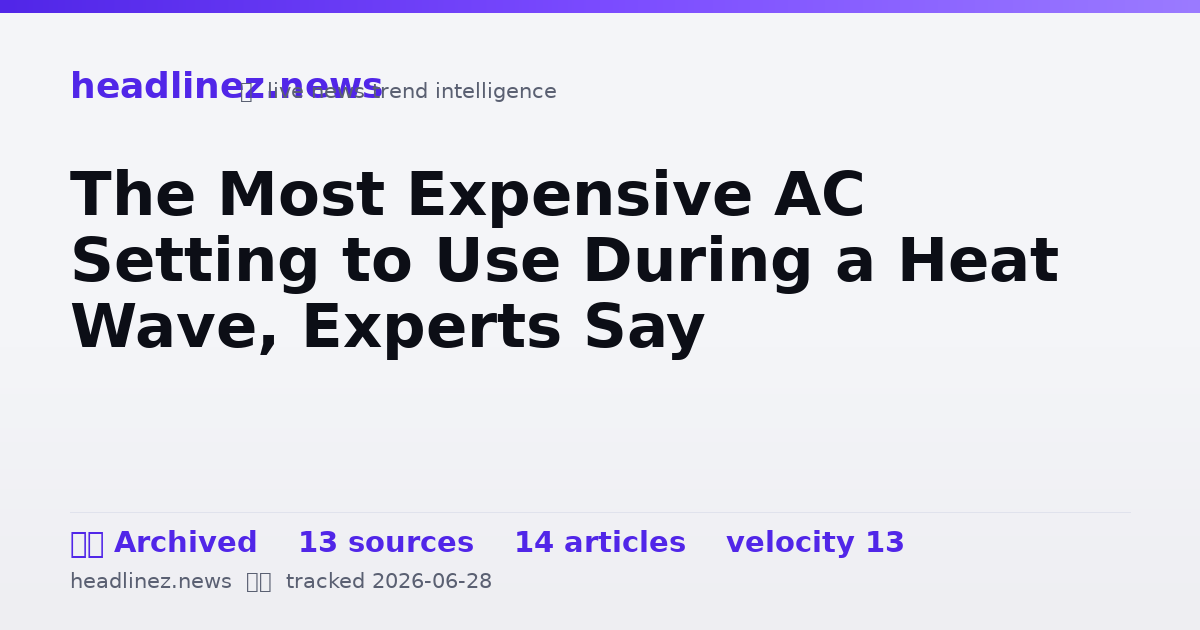 Visual summary for The Most Expensive AC Setting to Use During a Heat Wave, Experts Say