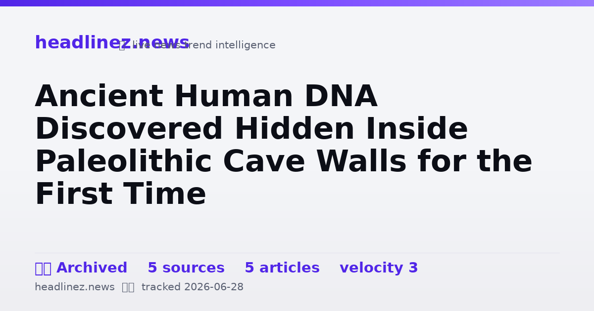 Visual summary for Ancient Human DNA Discovered Hidden Inside Paleolithic Cave Walls for the First Time