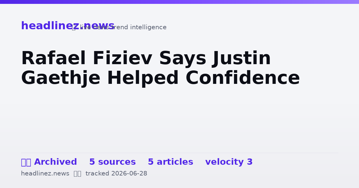 Visual summary for Rafael Fiziev Says Justin Gaethje Helped Confidence
