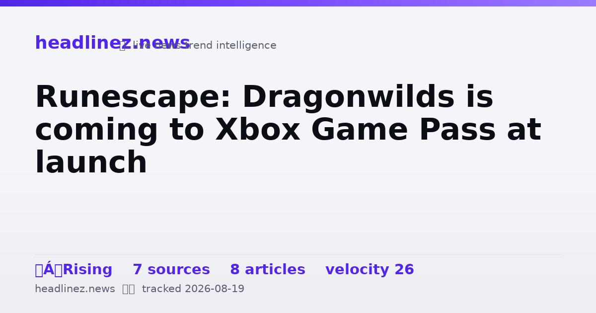 Visual summary for Runescape: Dragonwilds is coming to Xbox Game Pass at launch