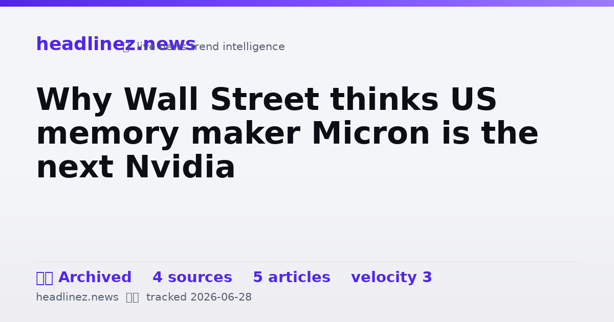 Visual summary for Why Wall Street thinks US memory maker Micron is the next Nvidia