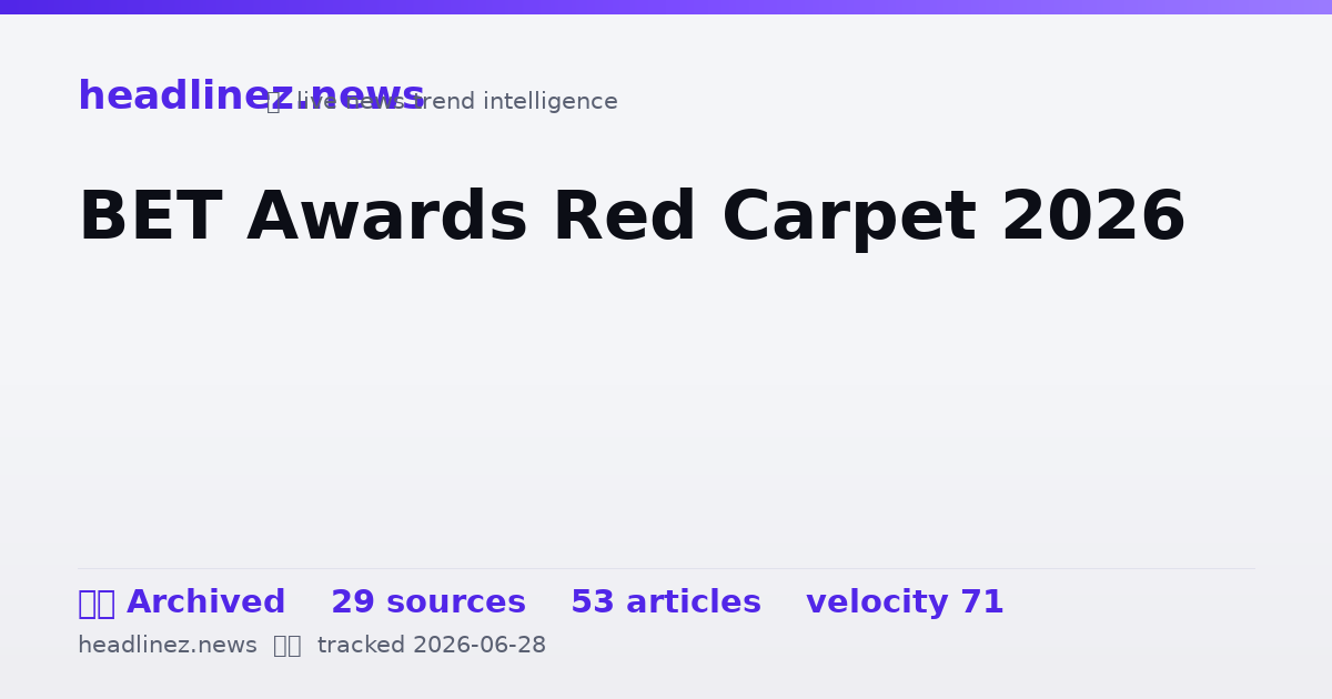 Visual summary for BET Awards Red Carpet 2026