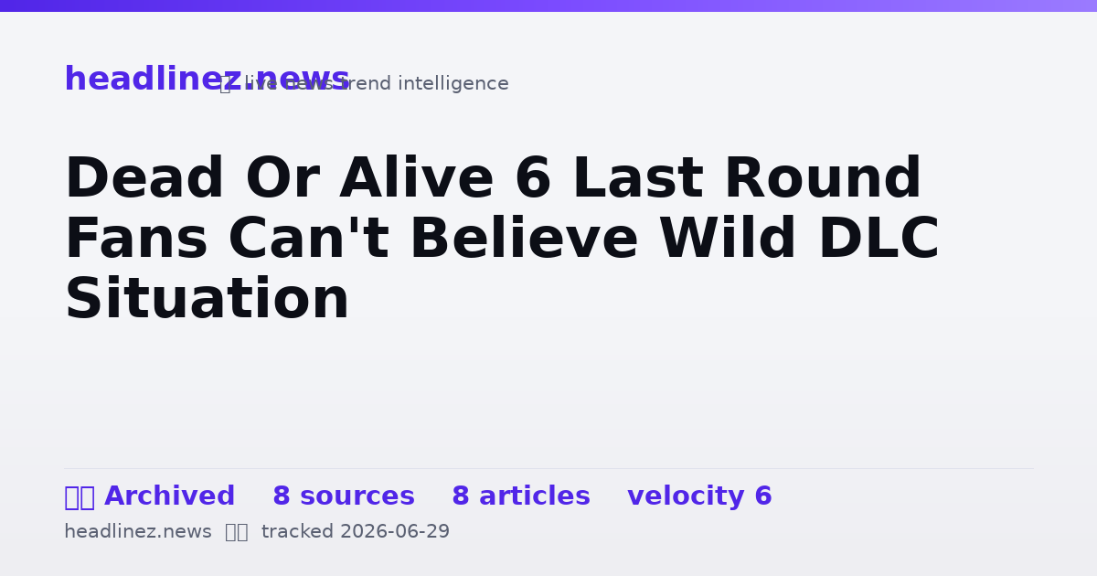 Visual summary for Dead Or Alive 6 Last Round Fans Can't Believe Wild DLC Situation