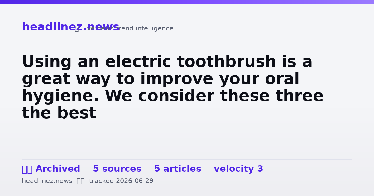 Visual summary for Using an electric toothbrush is a great way to improve your oral hygiene. We consider these three the best