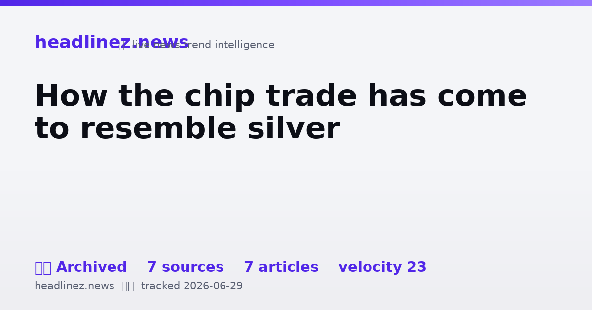 Visual summary for How the chip trade has come to resemble silver