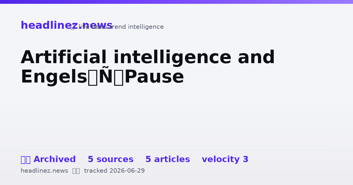 Visual summary for Artificial intelligence and Engels’ Pause
