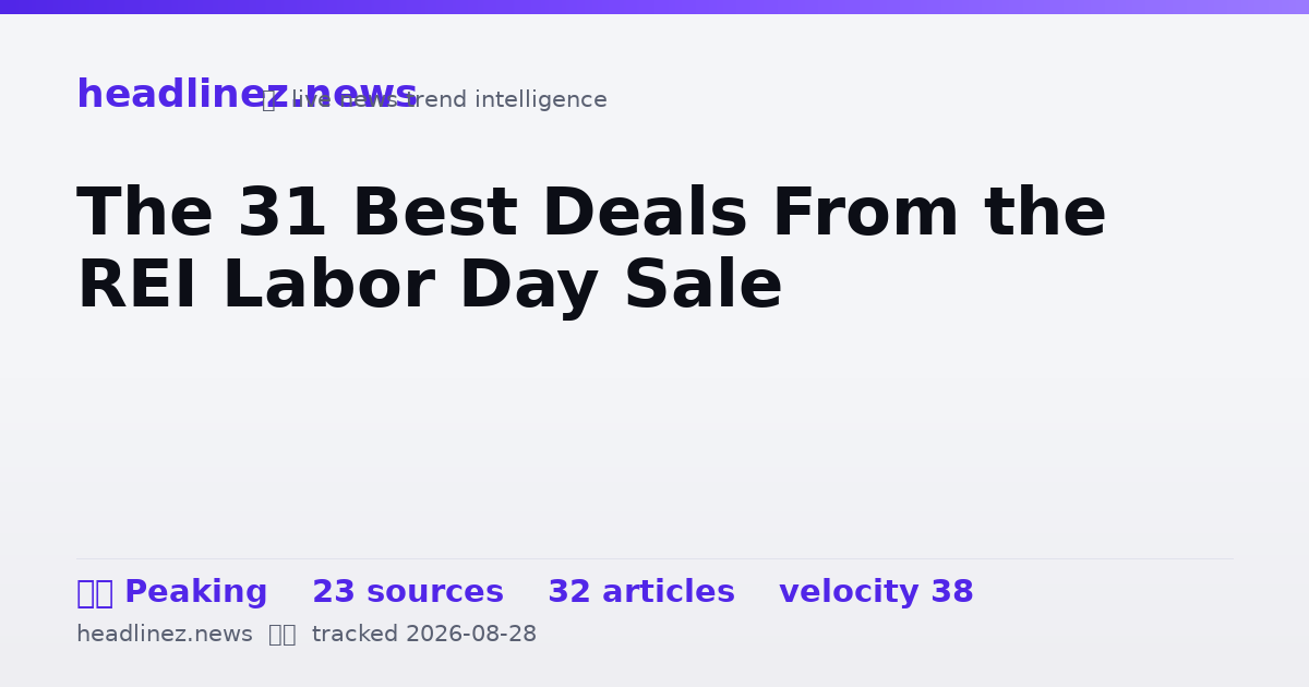 Visual summary for The 31 Best Deals From the REI Labor Day Sale