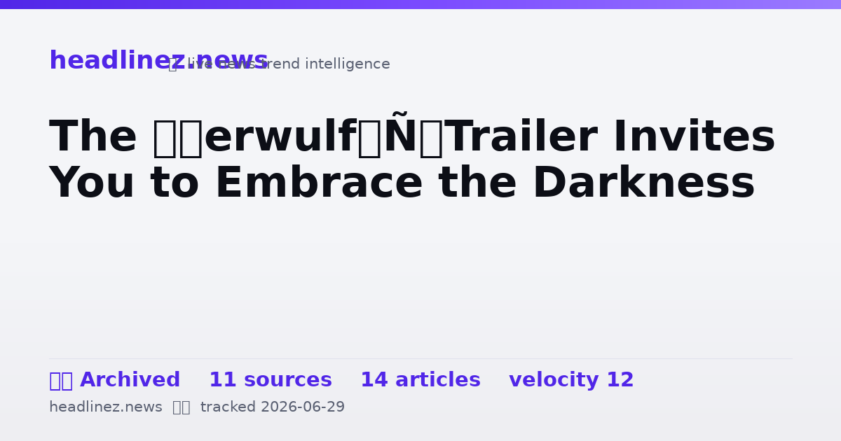 Visual summary for The ‘Werwulf’ Trailer Invites You to Embrace the Darkness