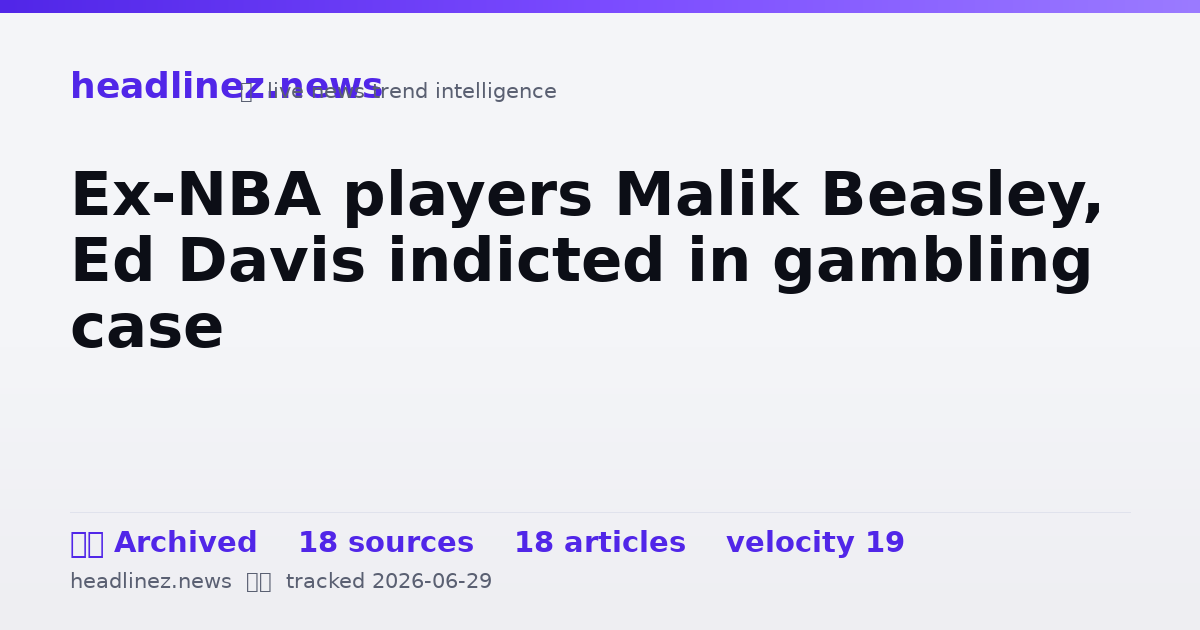 Visual summary for Ex-NBA players Malik Beasley, Ed Davis indicted in gambling case