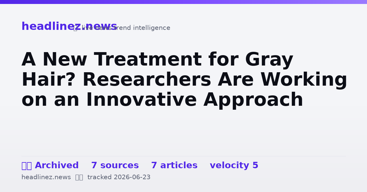Visual summary for A New Treatment for Gray Hair? Researchers Are Working on an Innovative Approach