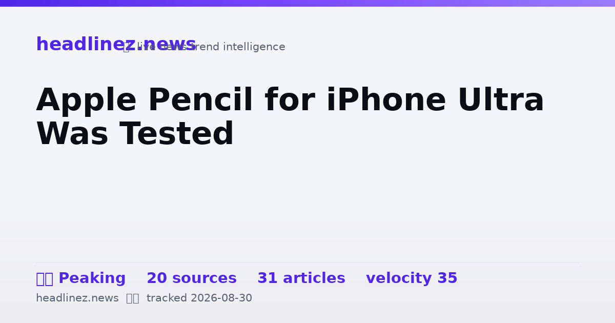 Visual summary for Apple Pencil for iPhone Ultra Was Tested