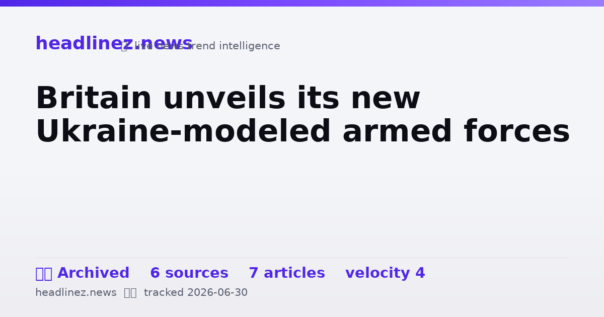 Visual summary for Britain unveils its new Ukraine-modeled armed forces