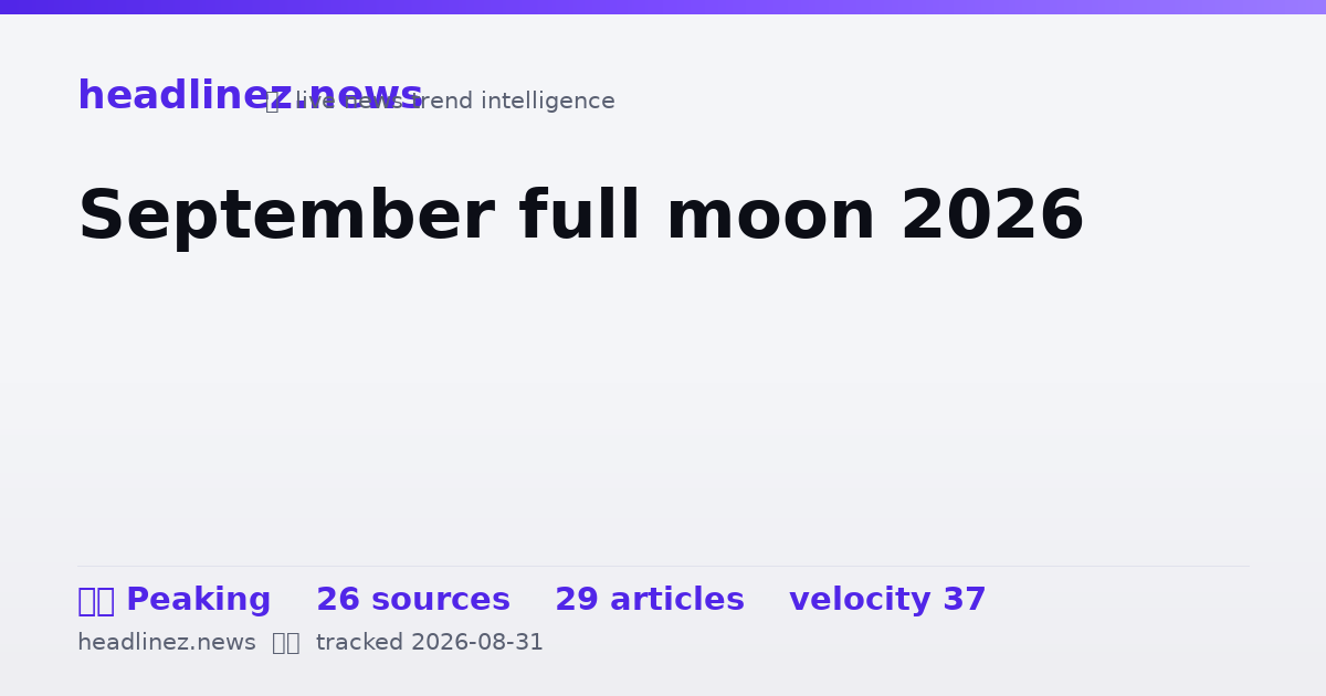 Visual summary for September full moon 2026