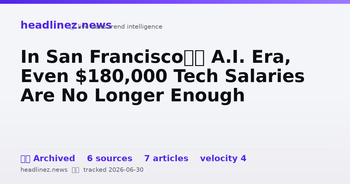 Visual summary for In San Francisco’s A.I. Era, Even $180,000 Tech Salaries Are No Longer Enough