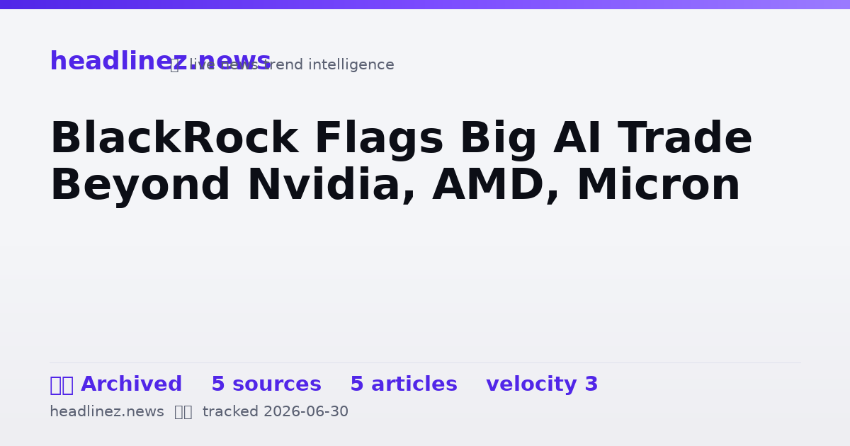 Visual summary for BlackRock Flags Big AI Trade Beyond Nvidia, AMD, Micron