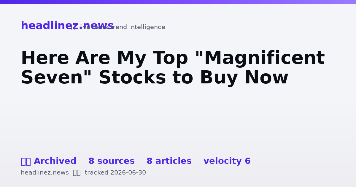 Visual summary for Here Are My Top "Magnificent Seven" Stocks to Buy Now