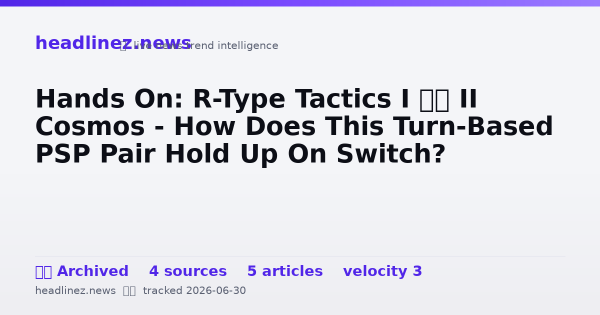 Visual summary for Hands On: R-Type Tactics I • II Cosmos - How Does This Turn-Based PSP Pair Hold Up On Switch?