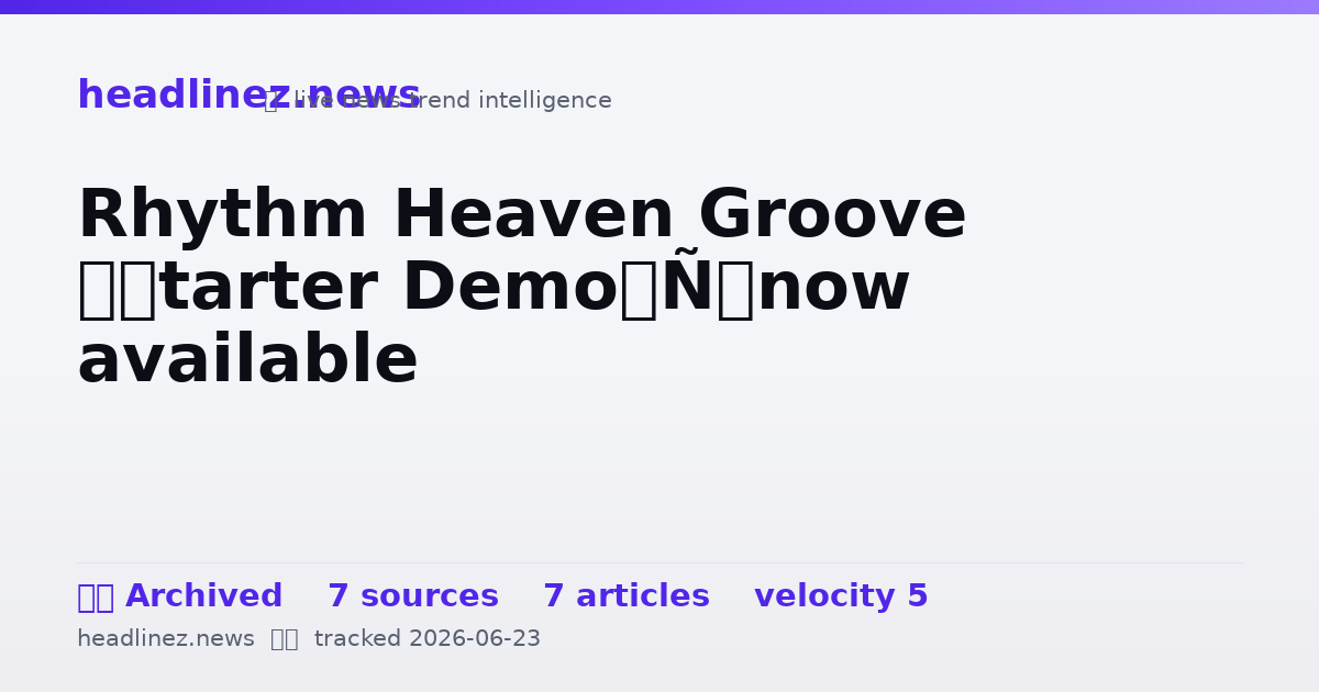 Visual summary for Rhythm Heaven Groove ‘Starter Demo’ now available
