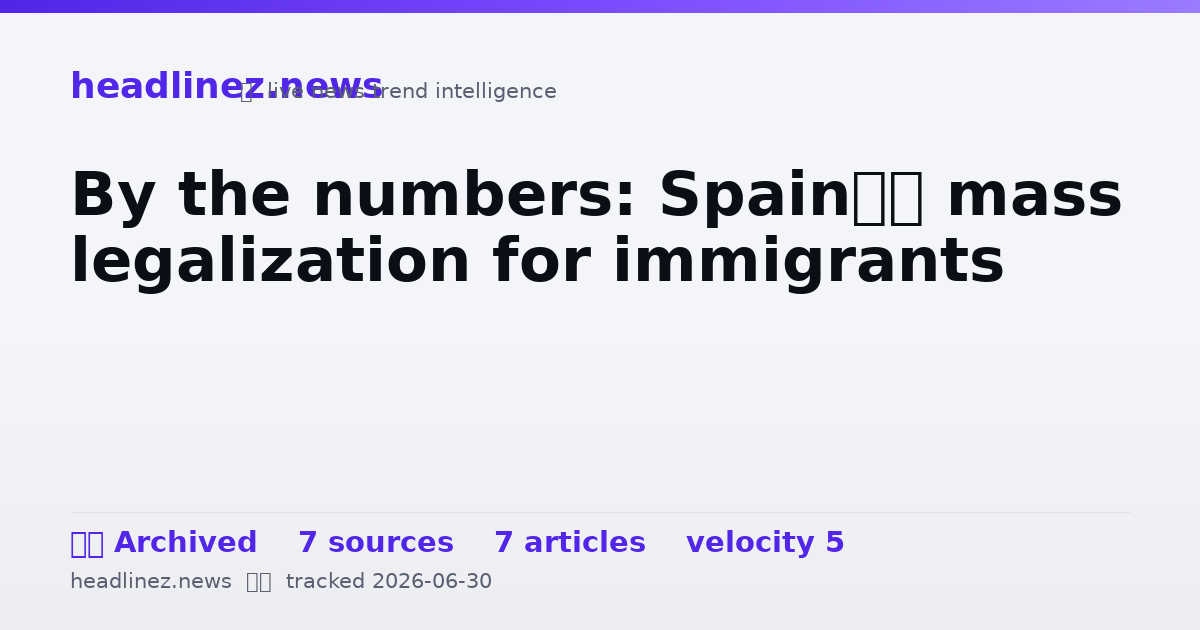 Visual summary for By the numbers: Spain’s mass legalization for immigrants