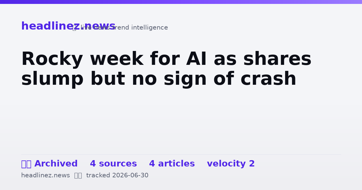Visual summary for Rocky week for AI as shares slump but no sign of crash