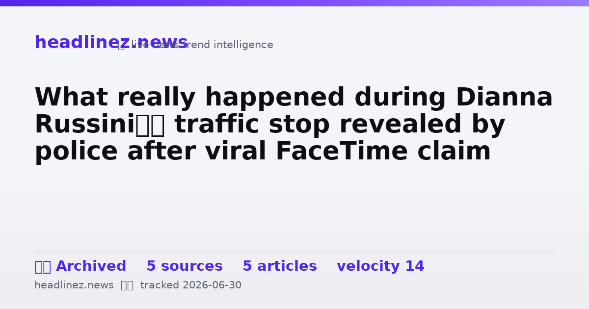 Visual summary for What really happened during Dianna Russini’s traffic stop revealed by police after viral FaceTime claim