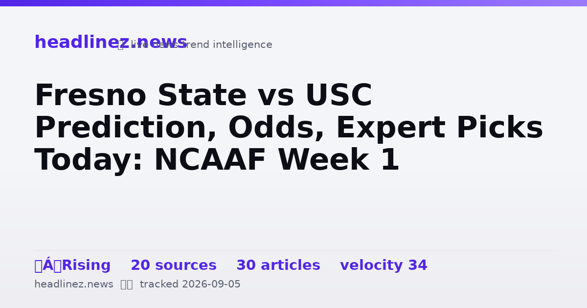 Visual summary for Fresno State vs USC Prediction, Odds, Expert Picks Today: NCAAF Week 1