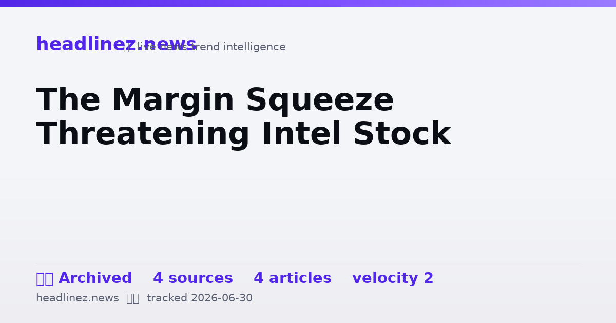 Visual summary for The Margin Squeeze Threatening Intel Stock