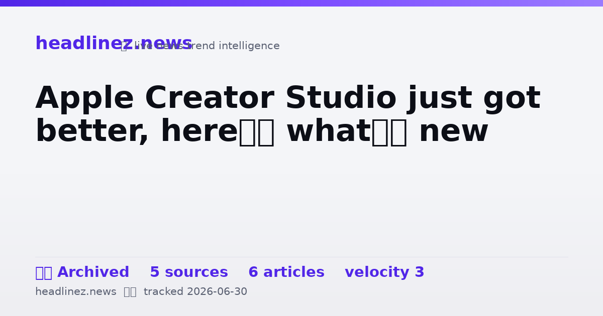 Visual summary for Apple Creator Studio just got better, here’s what’s new