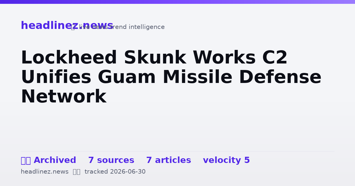 Visual summary for Lockheed Skunk Works C2 Unifies Guam Missile Defense Network