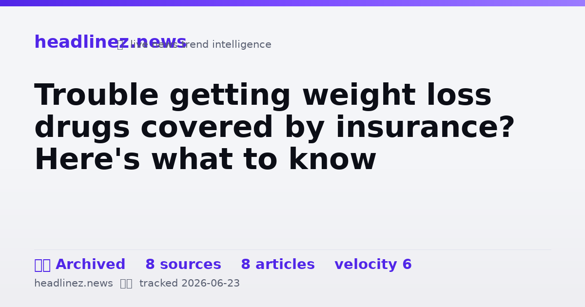 Visual summary for Trouble getting weight loss drugs covered by insurance? Here's what to know
