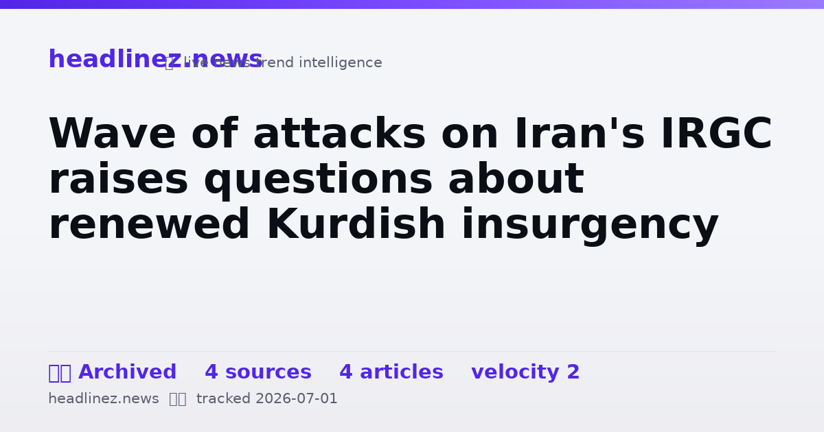 Visual summary for Wave of attacks on Iran's IRGC raises questions about renewed Kurdish insurgency