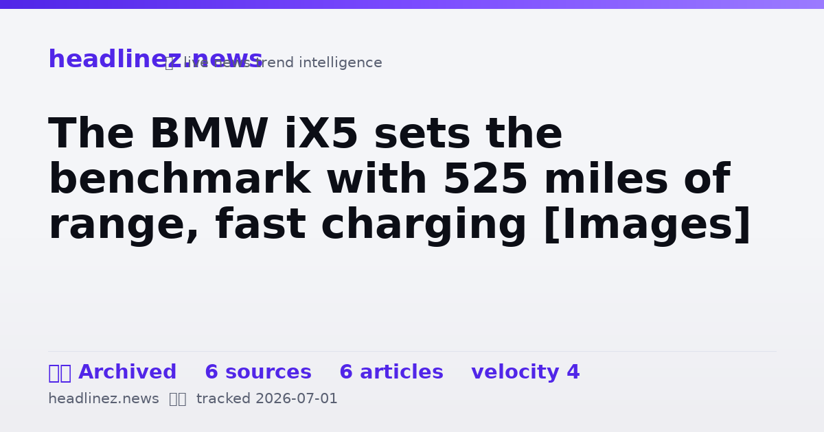Visual summary for The BMW iX5 sets the benchmark with 525 miles of range, fast charging [Images]