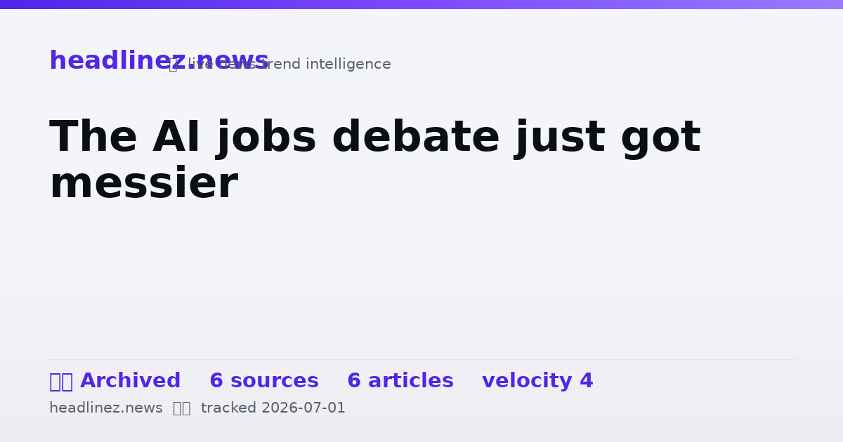 Visual summary for The AI jobs debate just got messier