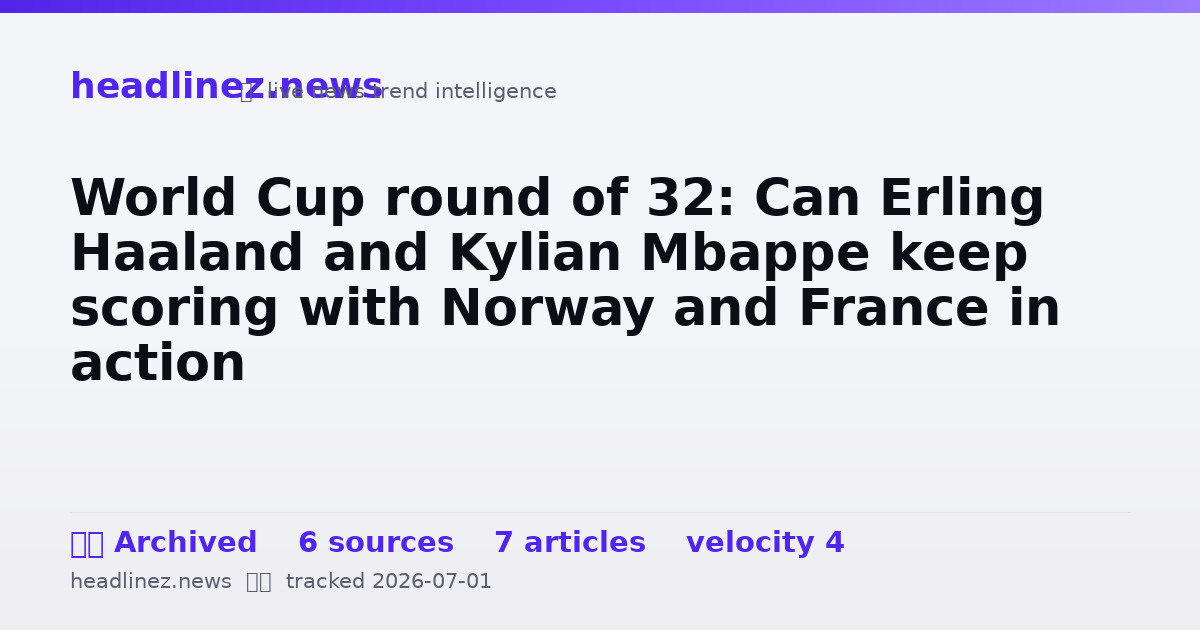 Visual summary for World Cup round of 32: Can Erling Haaland and Kylian Mbappe keep scoring with Norway and France in action